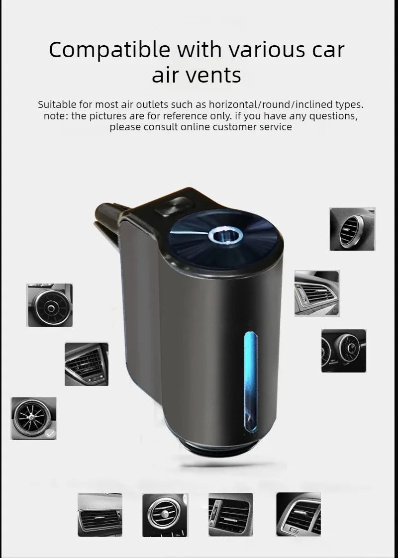 Mini Car Air Purifier and Humidifier - Aromatherapy Fragrance and Ionizer Generator